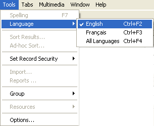 All Languages option